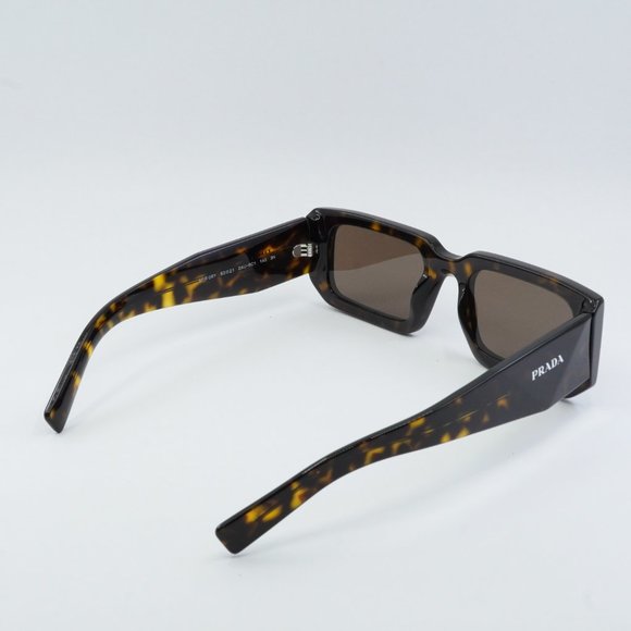 PRADA PR06YS 2AU8C1 SUNGLASSES tortoise shell rectangular sleek frames - Picture 9 of 10